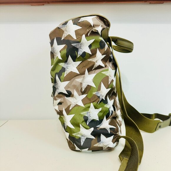 VALENTINO GARAVANI SOFT SHELL ARMY GREEN CAMO STARS BACKPACK UNISEX ITALY main image 11